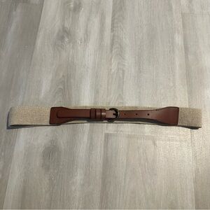 Brown Stretch Leather Belt Sz L/XL